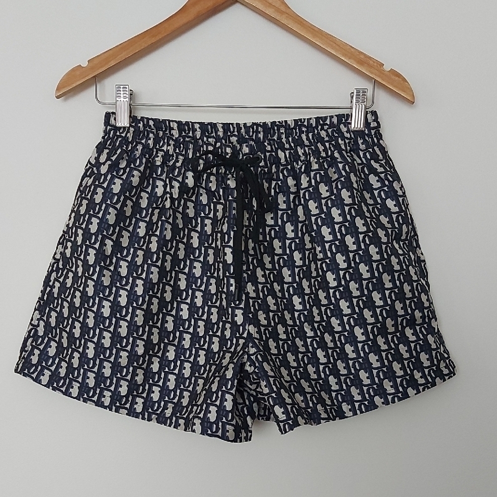Christian Dior Monogram Lined Shorts Drawstring/Elastic Waist Size 8